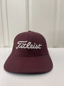 Vintage Titleist Golfmütze Kappe Lederriemen verstellbar DCI weinrot rot - Bild 1 von 9