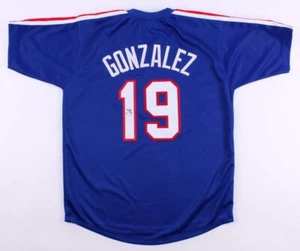 Juan Gonzalez #19 Signed Texas Rangers Baseball Jersey JSA COA - Picture 1 of 4
