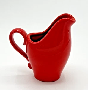 Vintage 1955 Metlox RED Ceramic Creamer, Poppytrail MCM 1950s Californa Pottery - Picture 1 of 2