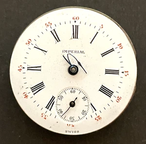 Vintage Buren Imperial Pocket Watch Movement Parts/Repair 0s 7j Swiss - Picture 1 of 2