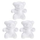  3 Pcs White Foam Bubble Bear Floral Arrangements Prop Modelling Craft