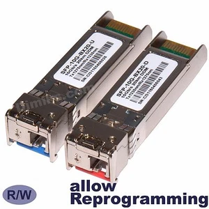 20 km 10G BiDi WDM SFP+ SFPPlus 20km 10 km transceiver module, compatible -Pair - Imagen 1 de 2