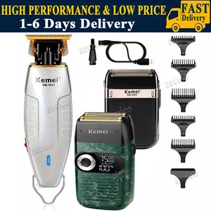 Electric Shaver Cutting Razor Cordless Shaver Groomer Hair Removal Trimmer KEMEI - Picture 1 of 16