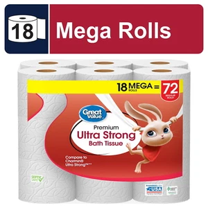 NEU 2-lagiges Badetücher ultrastarkes Toilettenpapier, 242 Blatt, 18 Mega Rollen - Bild 1 von 10