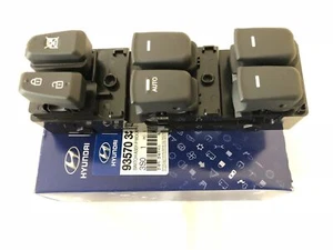 Left Driver Door Power Window Switch Black Original Hyundai Sonata 2011-12-13-14 - Picture 1 of 4