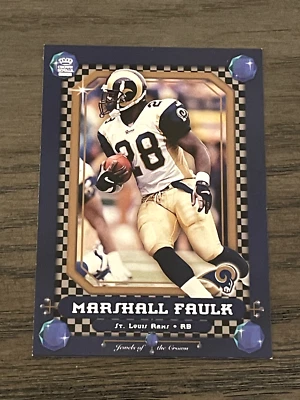 2001 Pacific Crown Royale Jewels of the Crown Marshall Faulk #20 St. Louis Rams - Image 1 of 2