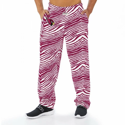 Zubaz NFL Men's Arizona Cardinals Classic Zebra Print Team Logo Pants Cover