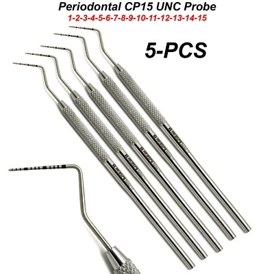MEDSPO Periodontics Probes Periodontal CP15 UNC Dentistry Examination Color Coded Probe