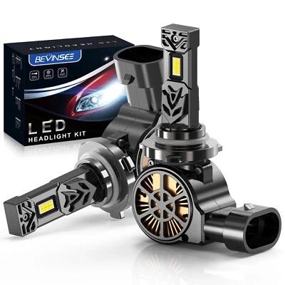 Bevinsee 2X 9005 HB3 LED Headlight Bulbs Replace Kit 6000K 20000LM High Low Beam - Image 1 of 4