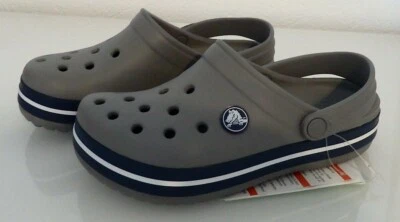 crocs Kinder Jungen Mädchen Schuhe Clogs crocband Kids Grau NEU - Bild 1 von 2