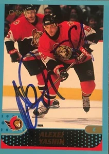 Alexei Yashin Ottawa Senators Signed NHL Hockey Card - Picture 1 of 1