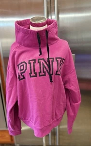 Gebrauchtes Damen Victoria Secret Pink Sweatshirt mit offenem Ausschnitt Größe XL - Bild 1 von 4