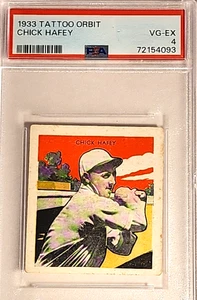 1933 TATTOO ORBIT R305 CHICK HAFEY PSA VG-EX 4 HOF - Picture 1 of 3