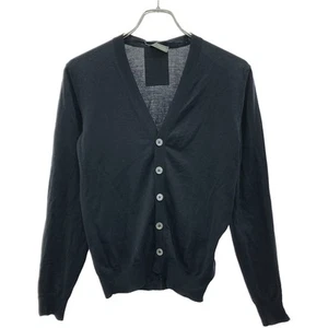 drumohr Dolmore Wool Knit Cardigan Navy 42 Used MESC-0 - Picture 1 of 4