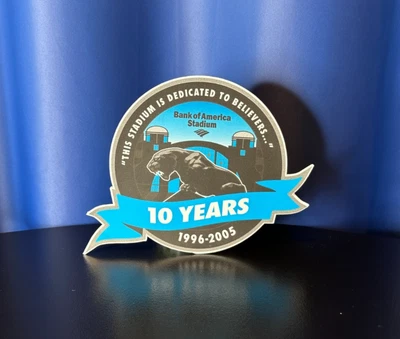 Carolina Panthers Magnet - 10 Year Anniversary - Length: 10.5 - Height: 7.5 - Image 1 of 3