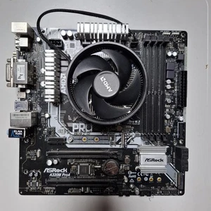 ASrock A320M Pro4 AM4 + AMD RYZEN 5 1400 3200Mhz + CPU cooler - Zdjęcie 1 z 9