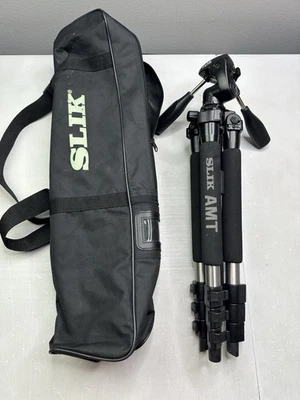 Slik Pro 340 DX Tripod with SH-705E 3-Way Pan-and-Tilt Head EUC SLIK AMT W/case - Image 1 of 4