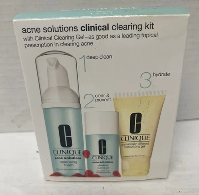 Kit hidratante gel espuma limpiadora clínica Clinique Acne Solutions Foto 1 de 4