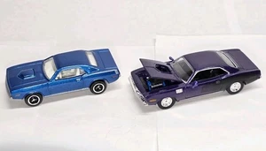 RACING CHAMPIONS MATCHBOX 1970 PLYMOUTH BARRACUDA LILA PFLAUME GUMMIREIFEN & BLAU - Bild 1 von 10