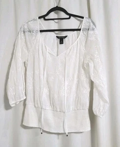 Blusa de hadas WHBM blanca talla M brazos recortados *problemas - Imagen 1 de 9