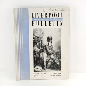 Liverpool Bulletin Vol 6 Nos 1 & 2 1956 Libraries Museums & Walker Arts History - Picture 1 of 15
