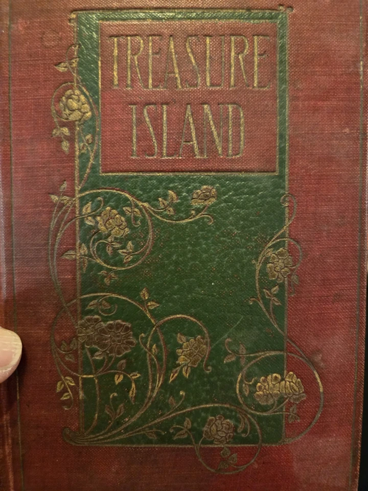 Antique Book c.1898 Treasure Island by  Robert Louis Stevenson pub. Caldwell Co. Foto 1 de 4