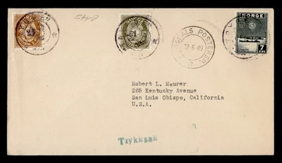 DR WHO 1949 NORUEGA BARCO TRYGGER? A USA M63708 Foto 1 de 2