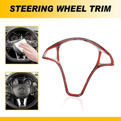 Center Steering Wheel Cover Trim For Benz GLA Class X156 2016-2019 Carbon Fiber - Image 1 of 4