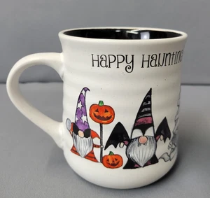 Cobwebs & Cauldrons Happy Haunting Gnomes Mug Coffee Cup Costumes 16oz Ribbed - Picture 1 of 10
