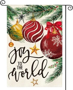 AVOIN colorlife Joy To The World Weihnachtsgarten Größe - 12 x 18, rot  - Bild 1 von 7