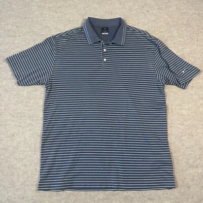 Nike Golf Para Hombre Dri-Fit UV Polo Mangas Cortas Azul Blanco Rayas XL Foto 1 de 4