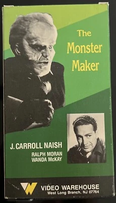 The MONSTER MAKER. VHS. Rare! Original VIDEO WAREHOUSE Early PRINT 1985 HTF - Image 1 of 3