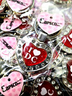 LOT OF 17 Capsco "I LOVE DC" Sparkly Enameled CZ Heart Keychain Souvenir