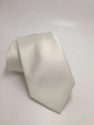 $75 Nick Cannon Hombres Corbata Cuello Informal Blanco Sólido Vestido Informal Corbata Ajustada 60x3 Foto 1 de 4