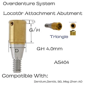 Sistema localizador de sobredentaduras dentales pilar de implante 4,0 mm GH para dentium AS404 - Imagen 1 de 18