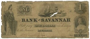 18__ Bank of Savannah Georgia GA $1 (L2896) - Picture 1 of 2