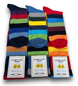 CALZE UOMO LUNGHE 3 PAIA FILO SCOZIA COLORATE POIS FANTASIA ESTIVE LEGGERE ππ - Foto 1 di 76