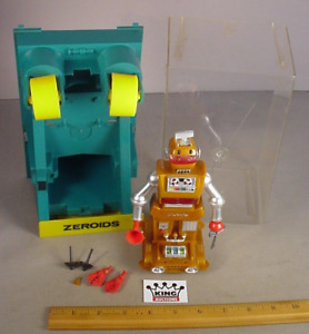 1960's Ideal Zeroids Zobor Robot Battery operated Space toy & plastic case