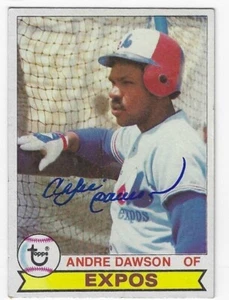 Carta autografata ANDRE DAWSON 1979 Topps Montreal Expos #348 con biglietto spettacolo - Foto 1 di 1