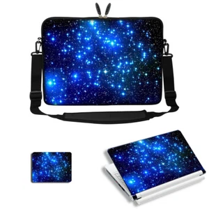 17" 17,3" Laptophülle Tasche Etui mit Schultergurt & passender Haut Mauspad 3015 - Bild 1 von 5