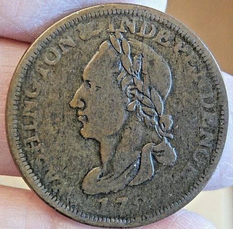 1783 WASHINGTIN UNITY STATES NICE COPPER NO ADJUSTMENT MARKS S-695 Cover