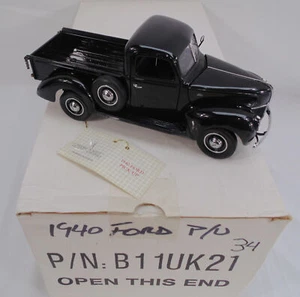 Franklin Mint 1940 Ford Pickup Truck Black 1/24 Diecast B11UK21 w/Box  - Picture 1 of 8