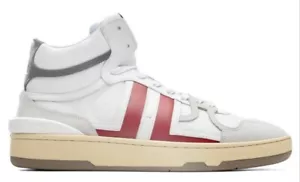 Lanvin Clay Men Sz US 10 | EU 43 | UK 9 Casual Shoe White Red High Top Sneaker - Picture 1 of 10