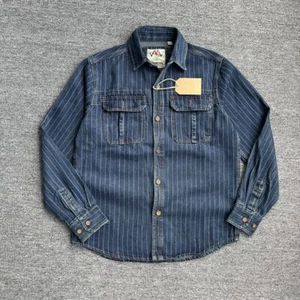 Camisa de mezclilla retro American Wabash Engineer a rayas L/S bolsillo ropa de trabajo - Imagen 1 de 21