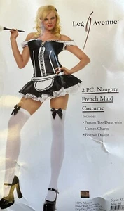 Leg Avenue Sexy French Maids Costume Fancy Dress - Medium - Picture 1 of 1