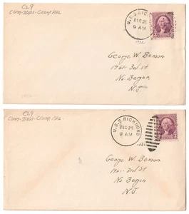 USS RICHMOND (CL-9) Light Cruiser • 1932 Naval Covers • Ship Cancels - Picture 1 of 1