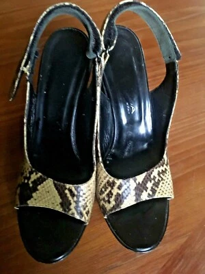 Винтажные туфли на платформе с тиснением VIA SPIGA - Изображение 1 из 4