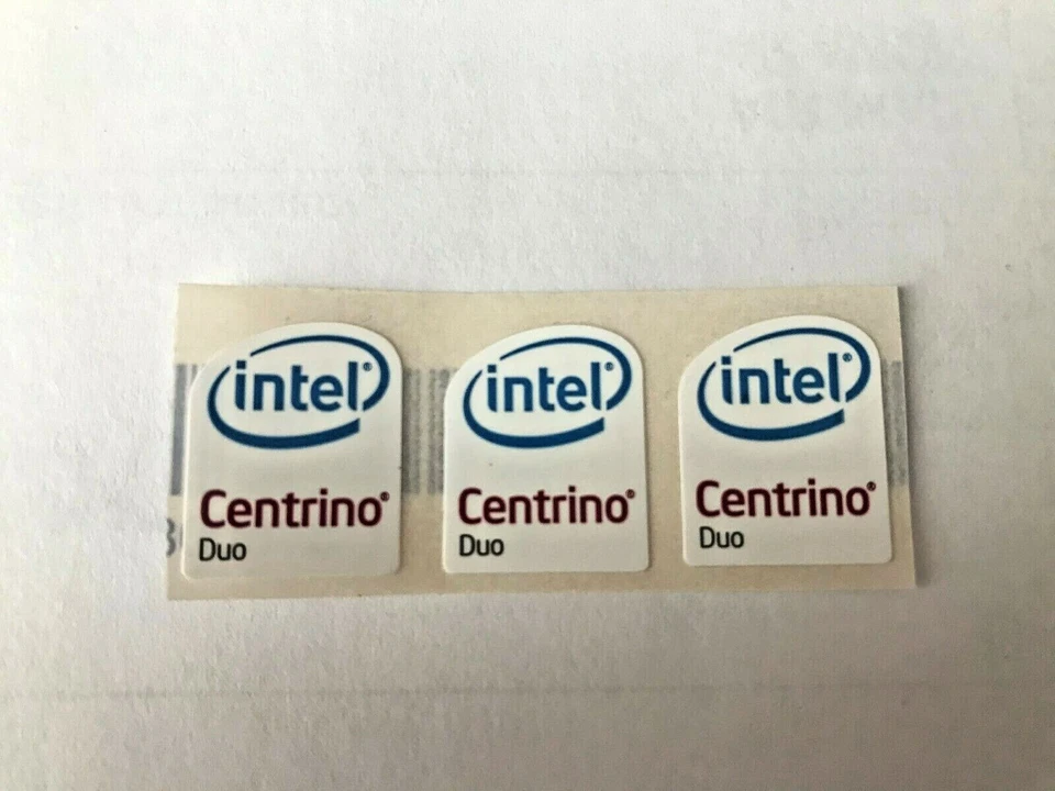 3 Intel Centrino Duo PC Laptop Case Badge Stickers 20 x 16 mm approx - Image 1 of 1