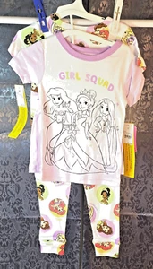 Disney-Girl's 4pc pajama set 2pc summer/2pc winter princess size 4t - Picture 1 of 7