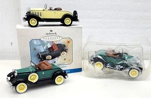 (3) Hallmark Keepsake 1931 Ford Model A Roadster Christmas Ornaments ~ T381a - Picture 1 of 6
